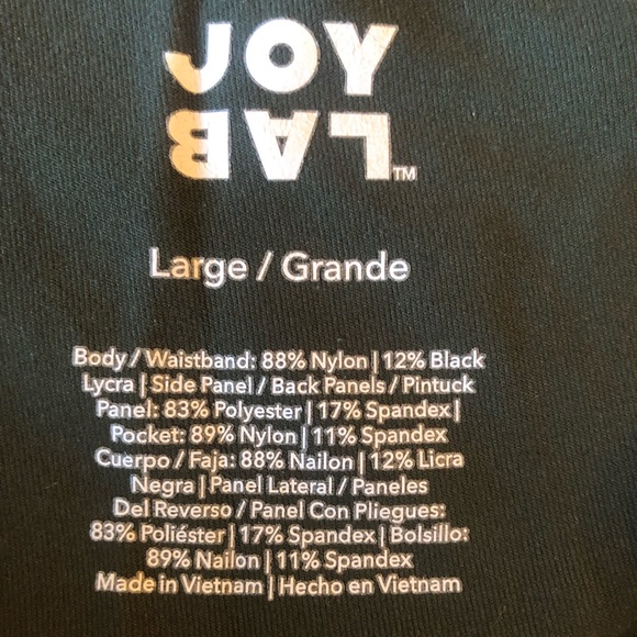 Joy Lab Army/Olive Green/Khaki Moto Leggings - Picture 6 of 7